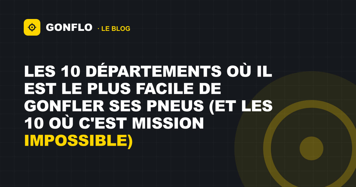 Les 10 départements où il est le plus facile de gonfler ses pneus (et les 10 où c'est mission impossible)